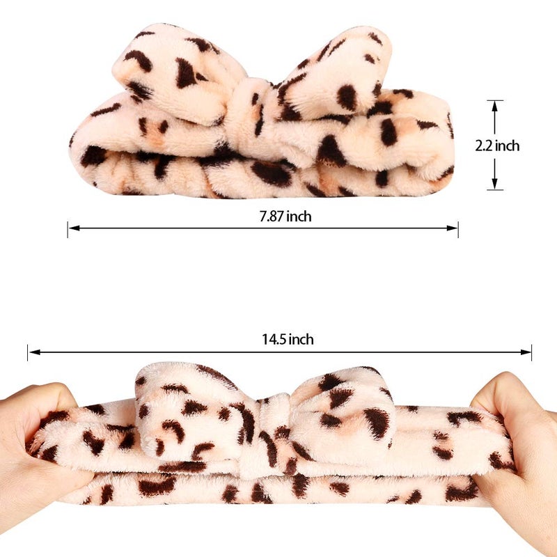Hishexin Stocking Stuffers for Teen Girls, 8 Pack Bow Spa Skincare Headband for Washing Face, Christmas Gifts Spa Party Favors Bulk Gifts for Teens Girls - Image 2